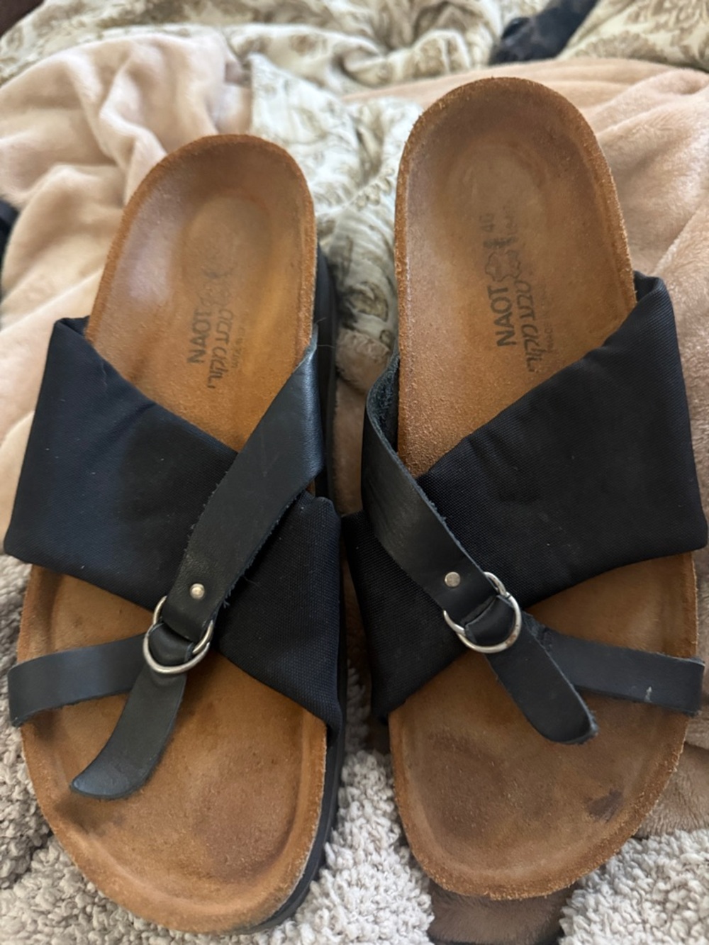 Naot Strappy Cork Platform Sandals